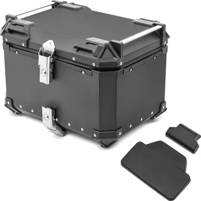 Produktbild von Set Motorrad Aluminium Topcase 55L + Sozius Rückenpolster # XB55 Alu T