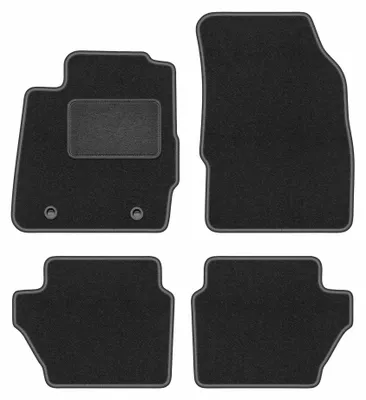 Produktbild von Velours-Fußmatten für Ford Fiesta MK7 2008-2011 (Schrägheck) – 4-tlg, Graphit, passgenau – Wielganizator LUX