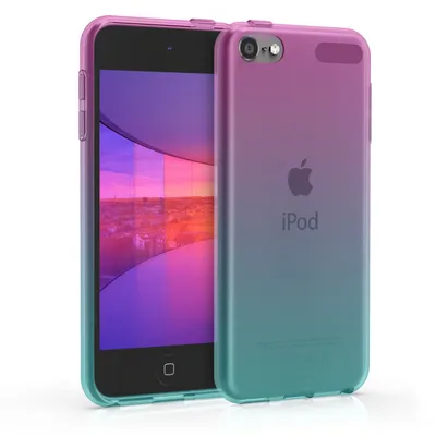 Produktbild von kwmobile Hülle kompatibel mit Apple iPod Touch 6G / 7G (6. und 7.Generation) - Silikon Backcover Schutzhülle - Cover Case Zwei Farben Pink Blau