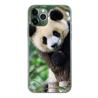 Produktbild von MuchoWow® Handyhülle Schutzhülle Hülle für iPhone 11 Pro Panda - Tiere - Dschungel - Natur Silikon Softcase Handy Hülle - Handy