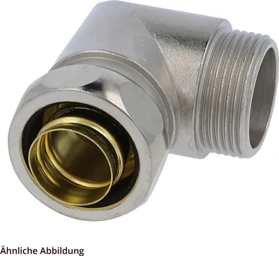 Produktbild von FLEXA USW-P Metallverschraubung 90 Grad Winkel Gewinde PG16x1,41 für Schlauch-Außendurchmesser 21,0mm für