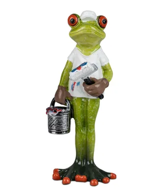 Produktbild von Formano 2er Set Froschpaar Handwerker und Maler lustige Frösche Figur Dekoration