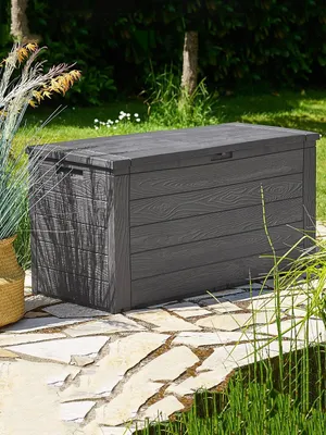 Immagine prodotto di Baule portaoggetti da giardino, antracite, 280 l, 116 x 43 x 55 cm