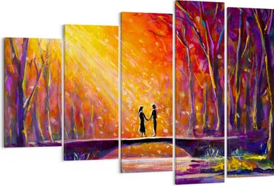 Produktbild von Bild auf Leinwand - Leinwandbild - Wald Baum Natur - 150x100cm - Wand Bild - Wanddeko - Wandbilder - Leinwanddruck - Bilder - Kunstdruck - Wanddekoration - Leinwand bilder - Wandkunst - EG150x100-3965