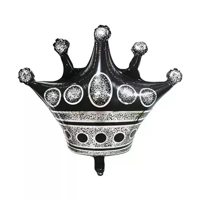 Immagine prodotto di di palloncini in foil nero argento, circa 100 x 90 cm
