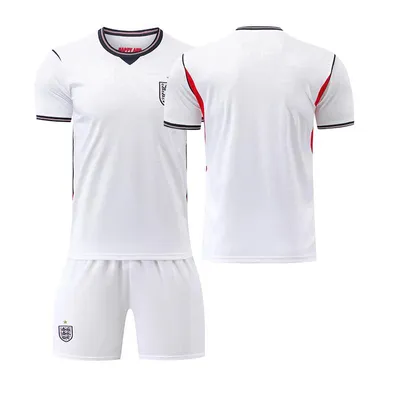 Produktbild von England-Fußballtrikot für die WM 2026 (Heimstadion) – ohne Namen und Nummer – für Kinder und Erwachsene. Größen:L