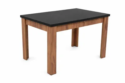 Produktbild von INSPIRO C-2 Esstisch ausziehbar 120–160 × 80 cm Schwarz Eiche Kraft, KI-generiertes Bild