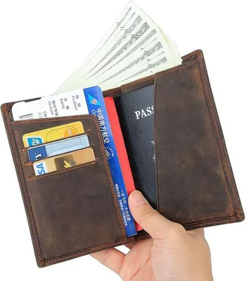 Obrázek produktu pro INF Peněženka pro držák RFID blokovacích karet z pravé kůže Hnědý