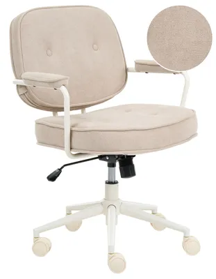 Produktbild von BELIANI Bürostuhl Hellbeige Bouclé Drehbar Höhenverstellbar mit Armlehnen Modernes Design für Büro Homeoffice Schreibtischstuhl Drehstuhl