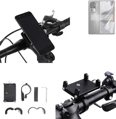 Produktbild von K-S-Trade Handyhalterung für das Fahrrad kompatibel mit Oppo Reno10 Pro+ Halter Lenkstange Fahrradhalterung Motorrad Bike Mount Befestigung