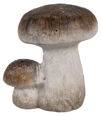 Image de Clayre & Eef Décoration Champignon 6x5x7 cm Marron Blanc Céramique