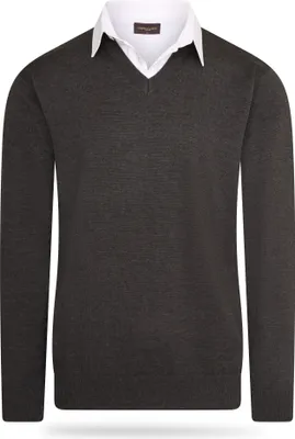 Produktbild von Cappuccino Italia Mock Pullover  Grau - Große XL