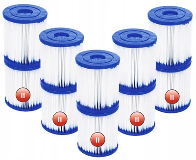 Produktbild von 10x Bestway Poolpumpen-Filterkartusche Typ II