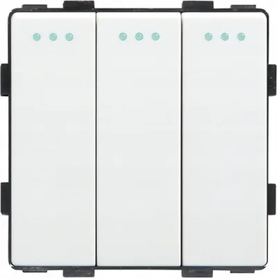 Produktbild von Lichtschalter 3P mechanischer Einsatz weiß RTX SH