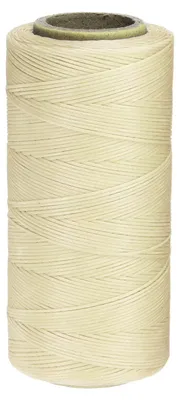 Gewachster Nähfaden 1 mm, 180 m, Polyester, für Leder, creme