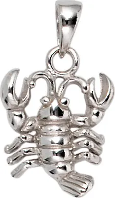 Produktbild von Anhänger Sternzeichen Krebs aus 925 Echt Silber glänzend Uni Silberanhänger
