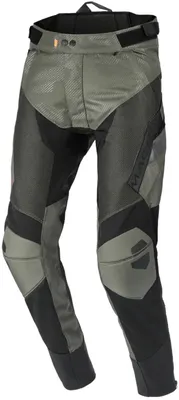 Zdjęcie produktu dla Spodnie motocyklowe Macna Qargon, wykonane z materiału tekstylnego, w kolorze zielonym/czarnym, rozmiar L