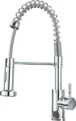 Immagine prodotto di Rubinetto per lavello da cucina, acciaio inox, con doccetta estraibile, cromato C