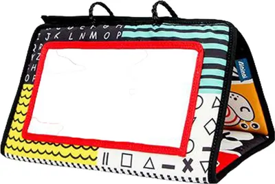 Produktbild von ASKSA Baby Spiegel Spielzeug mit Knisterbuch,Faltbarer Schwarz Weiss Kontrast Babybuch,Baby Spiegel Spielzeug,Spiege Spielzeugs Babys Spielzeugs ab 0 Monate,Babyspielzeug fuer neugeborenen Geschenk