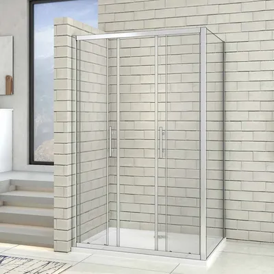 Produktbild von 160X70cm Duschkabine Eckeinstieg Schiebetür Duschabtrennung 5mm Sicherheitsglas mit Seitenwand Höhe 190cm