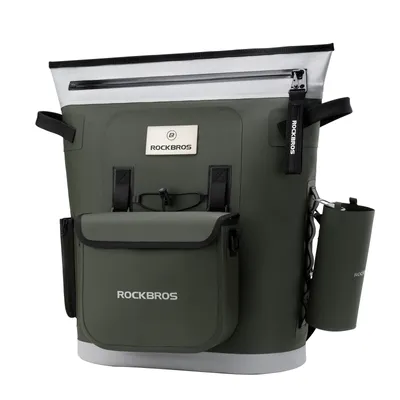 Produktbild von ROCKBROS Kühltasche Tragetasche 2 in 1 Kühlbox Reflektierend Gepäckträgtasche Dunkelgrau
