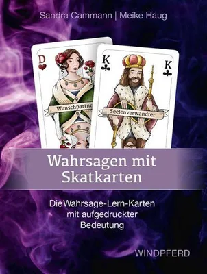 Image de Skat Wahrsagekarten mit aufgedruckten Bedeutungen, inkl. Booklet, 5 Legearten und Spiel