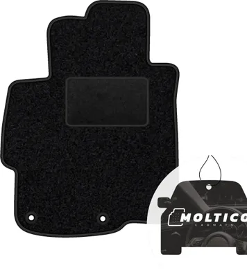 Produktbild von moto-MOLTICO Fahrer Fußmatte Auto Velours Fahrerseite Autoteppiche Schwarz Fahrermatte 1-teilig passend für Mitsubishi Lancer 2007-2016