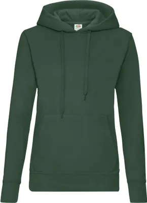 Produktbild von Fruit Of The Loom Lady Fit Pullover mit Kapuze BC363 (XL) (Flaschengrün)