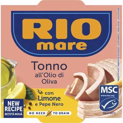 Immagine prodotto di Rio Mare Tonno Lime & Pepe Nero 120g - Tonno pregiato per insalate e snack