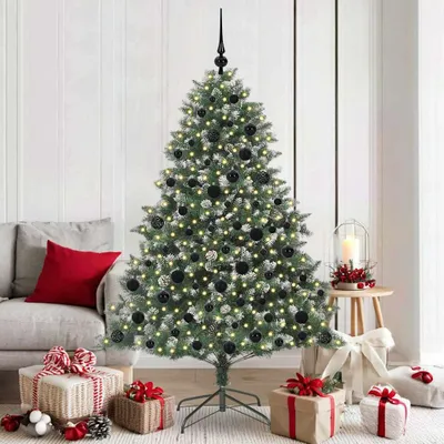 Immagine prodotto di Maison Exclusive - Albero di Natale artificiale con 300 LED e supporto verde 180 cm