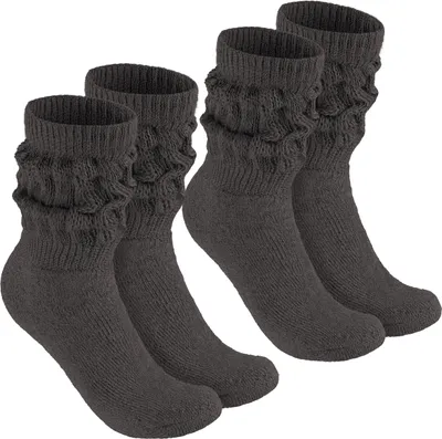 Image de Chaussettes BRUBAKER Slouch - Chaussettes de sport pour femmes, Anthracite, taille 35-38, 2 paires