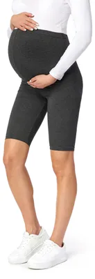 Produktbild von Be Mammy Kurze Umstandsleggings aus Viskose BE-04 (Dunkelmelange, XL)