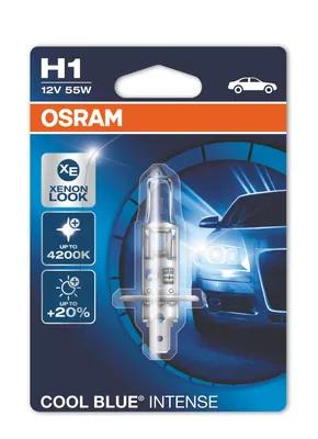 Immagine prodotto di OSRAM COOL BLUE INTENSE H1 P14.5s 12 V/55 W (1er Blister)