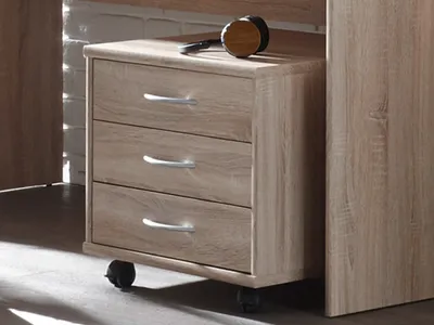 Produktbild von Rollcontainer >Olli< in Sonoma-Eiche - 46x48x54cm (BxHxT)
