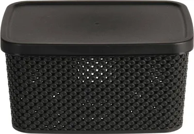 Obrázek produktu pro Úložné roztoky Úložný koš plastový èerný èerné 12x23x17 cm koupelnové pøíslušenství