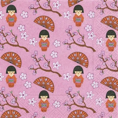 Produktbild von 20 Servietten Little Geisha - Kleine Geishas 33x33cm