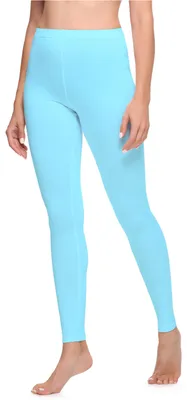 Produktbild von Ladeheid Damen Lange Leggings aus Baumwolle LA40-133 (Türkis, L)