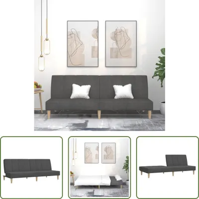 Produktbild von The Living Store Schlafsofa 2-Sitzer Dunkelgrau Stoff