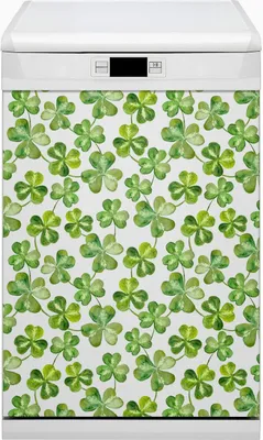 Obrázok produktu pre Kuchynské magnety Magnetická podložka Magnet do umývačky riadu Umývateľný dekor 45x80 cm - Čtyřlístok
