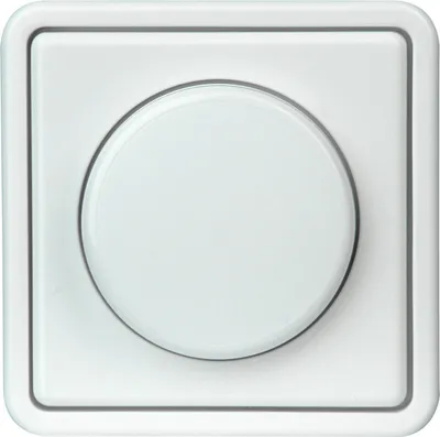 Produktbild von Kopp Dreh Dimmer mit Abdeckung und Rahmen komplett 400W weiß