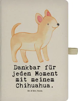 Produktbild von Mr. & Mrs. Panda Tagebuch Chihuahua Moment - Transparent - Geschenk, Hardcover Notizbuch A4, Kladde, Notizheft, Journal