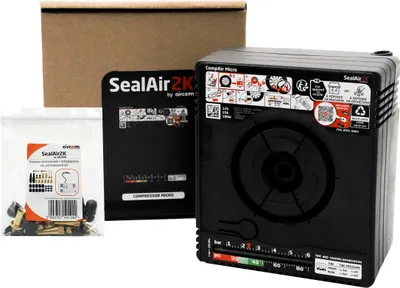 Produktbild von SEALAIR2K MICRO KOMPRESSOR AIRCOM mit ADAPTER SET - AUFPUMPTIPPS