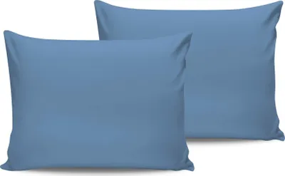 Produktbild von L'Essentiel Linge de Maison, Blue, Blau, Kissenbezug-Set (2 Stück), 100 % BAUMWOLLE RANFORCE, 50 x 70 cm