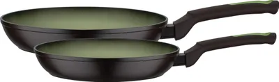 Produktbild von GSW Pfannen-Set Avocado 2-tlg., 418201, Aluminium, ca. 1,5 L / ca. 2,1 L