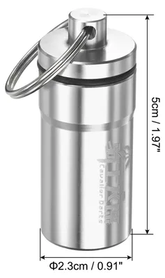 Produktbild von Dart-Zubeh?r Aufbewahrungsbox, Aluminium Dart Soft Tips Aufbewahrungsbox mit Schlš¹sselring fš¹r Dart Flight Protectors, O-Ringe, silberfarben
