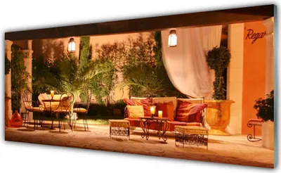 Produktbild von Acrylglasbilder 125x50 Wandbild Druck Restaurant Architektur