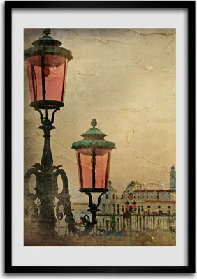 Produktbild von Bild - Bilderrahmen - 50 cm x 70 cm - MDF - Rahmen - Wandkunst Venedig Italien