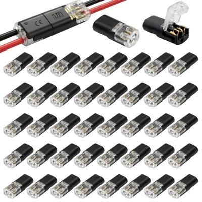 50 Stück 2-polige Kabelverbinder, wasserdicht, 18-22 AWG
