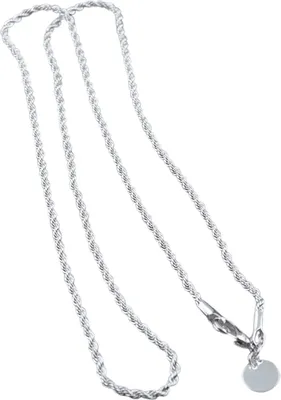 Produktbild von Gedrehte Kettenhalskette für Männer und Frauen, dünne Metallkette, Choker, silberfarben, glänzend, Schmuckaccessoire für den Alltag, Geschenk