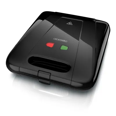 Produktbild von Arendo Sandwichmaker XXL für 4 Sandwiches, Sandwichtoaster für große Toasts, BPA Frei, 1400 W, Antihaftbeschichtet, Schnellaufheizung, Temperaturregelung